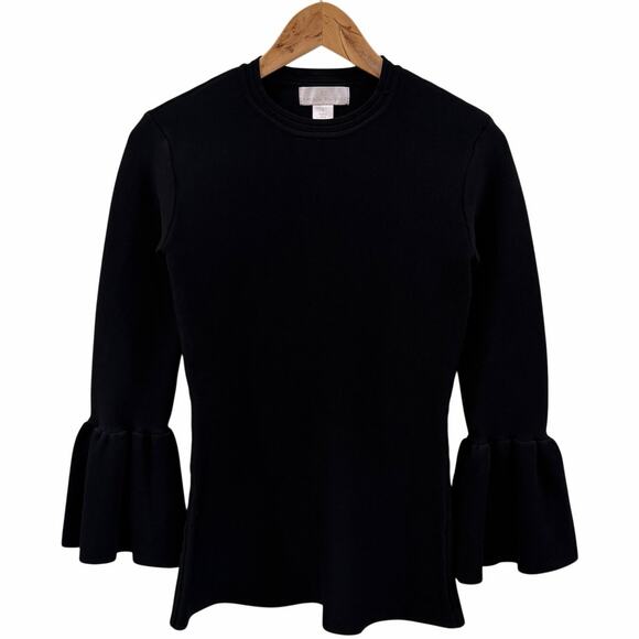 Rachel Parcell Santana Scuba Knit Sweater in Black - Picture 7 of 8